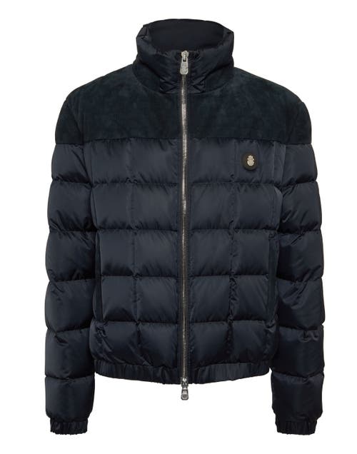 BILLIONAIRE BILLIONAIRE PUFFER DOWN JACKET WITH LEATHER INSERTS MEN