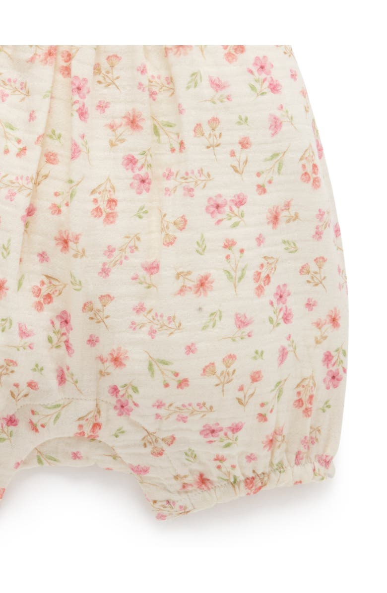 Purebaby Seaside Romper, Alternate, color, Seaside Floral