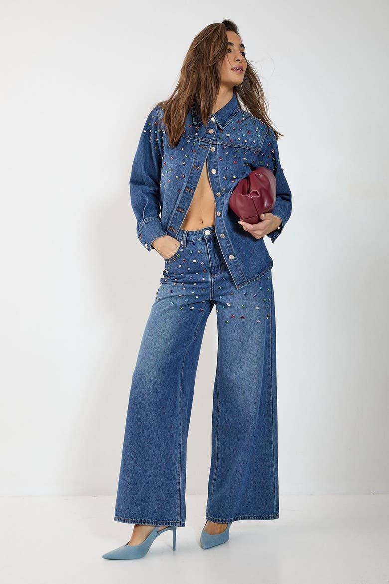 Denim Jewel Baggy Jeans, Alternate, color, Authentic Midwash