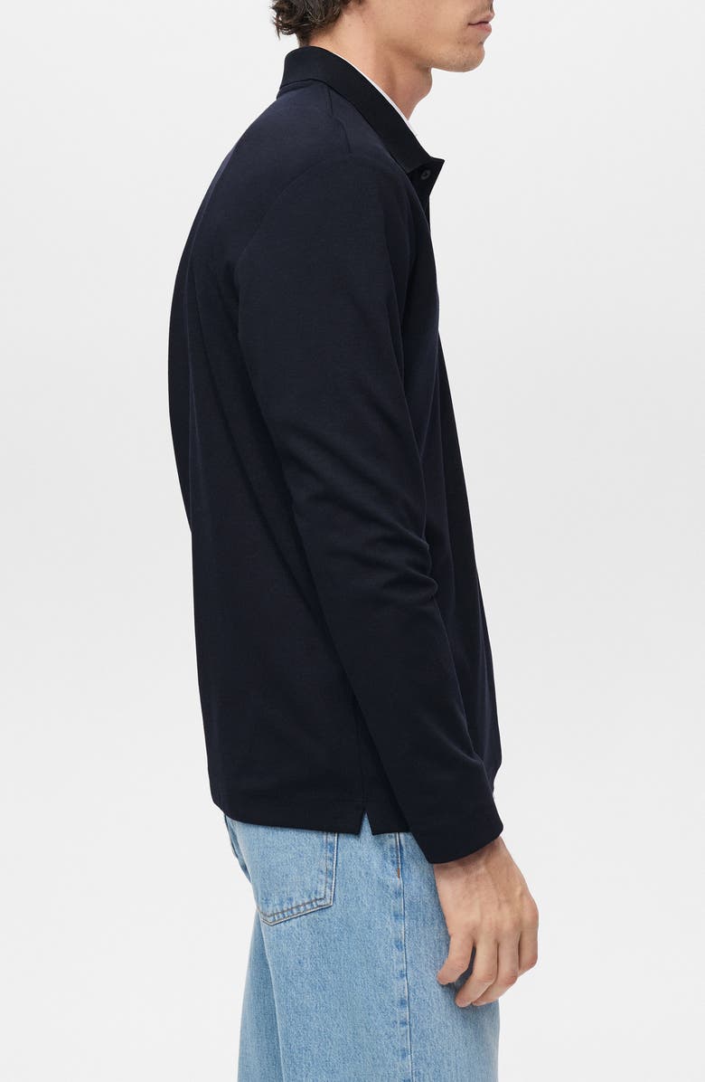 MANGO Regular Fit Polo Sweater, Alternate, color, Navy