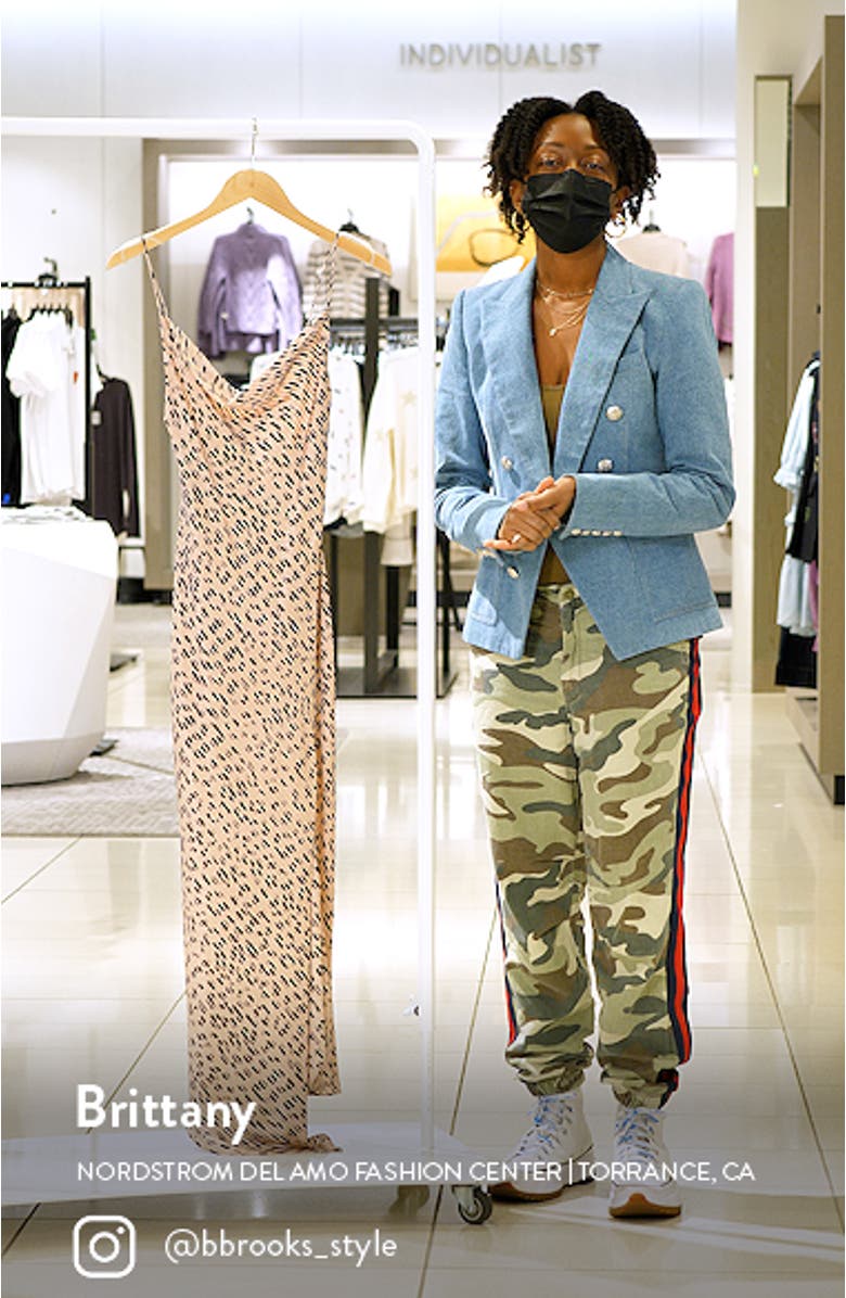 Harmony Leopard Print Asymmetric Satin Slipdress, sales video thumbnail