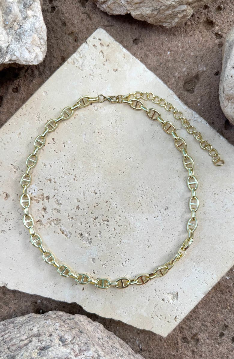 Adornia Mariner Link Chain Necklace, Alternate, color, Gold