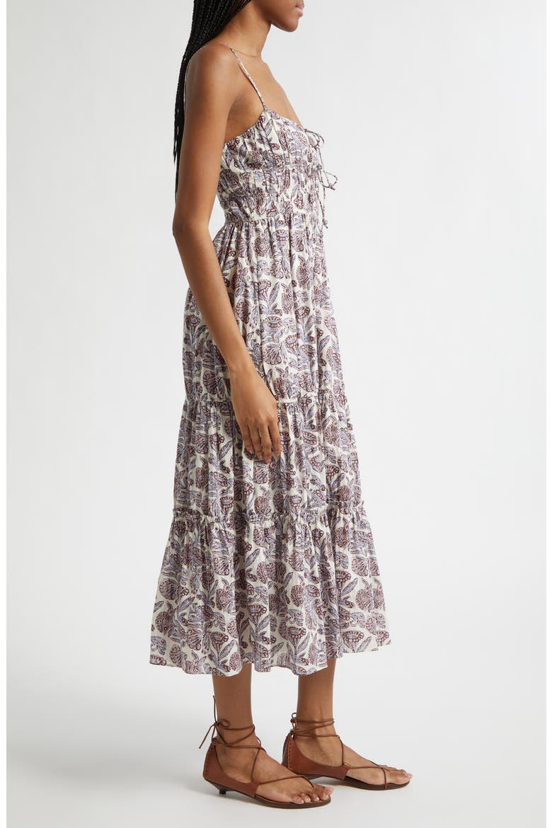 Aydin Print Tiered Cotton Sundress, Alternate, color, MEADOW