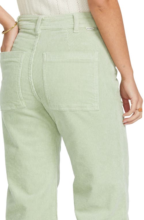 Shop Billabong Be Free Wide Leg Corduroy Pants In Pistachio
