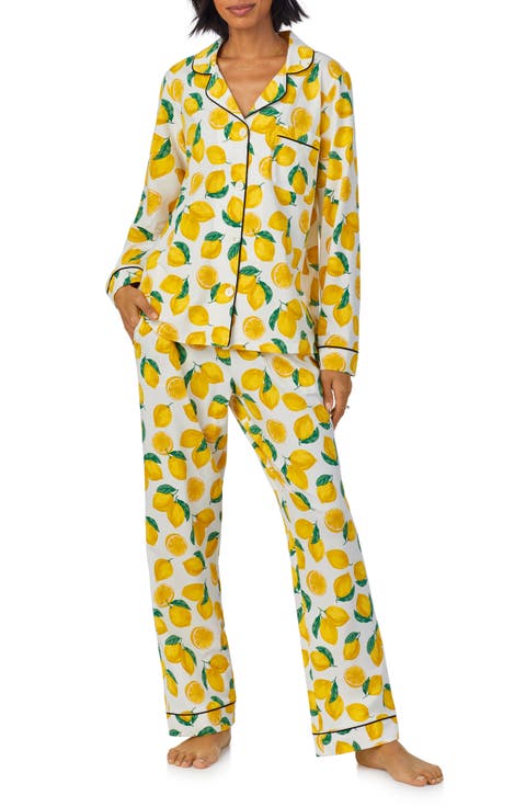 Print Stretch Jersey Pajamas (Regular & Plus)