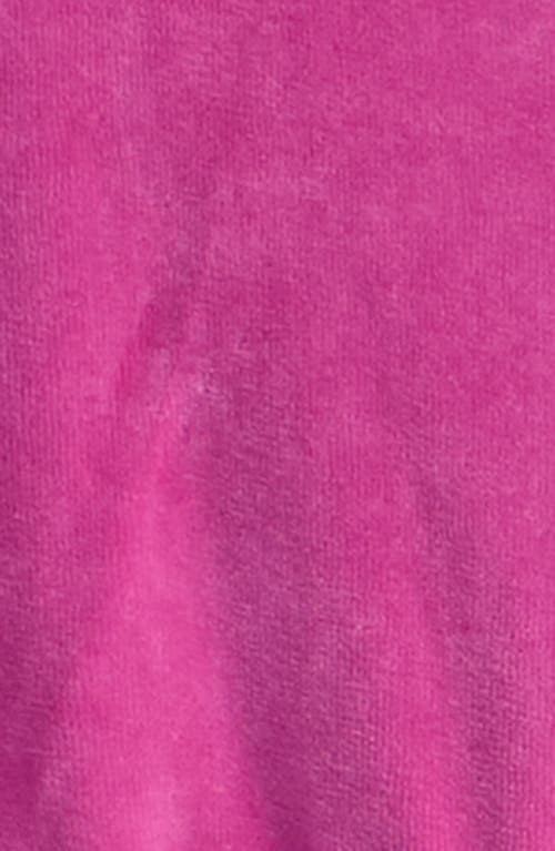 Tucker + Tate Bow Embroidered Velour Full Zip Hoodie & Joggers Set In Pink