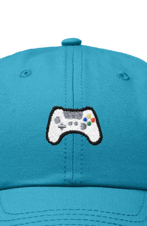 Dalix Game Controller Embroidered Hat In Teal