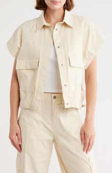 SUPPLIES BY UNIONBAY Shawna Short Sleeve Stretch Cotton Crop Jacket
