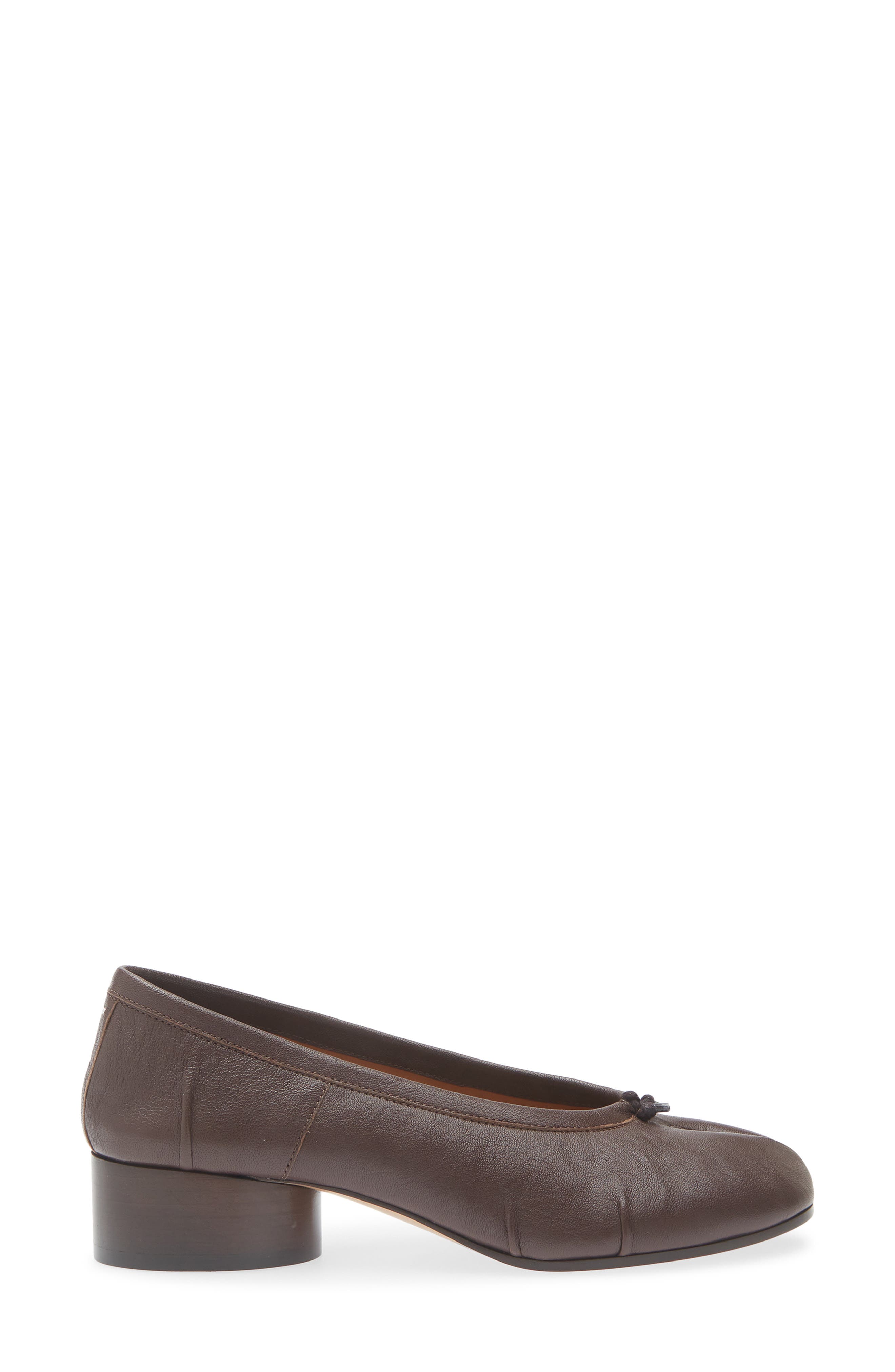 Tabi Ballerina Pump, Alternate, color, MOKA BROWN