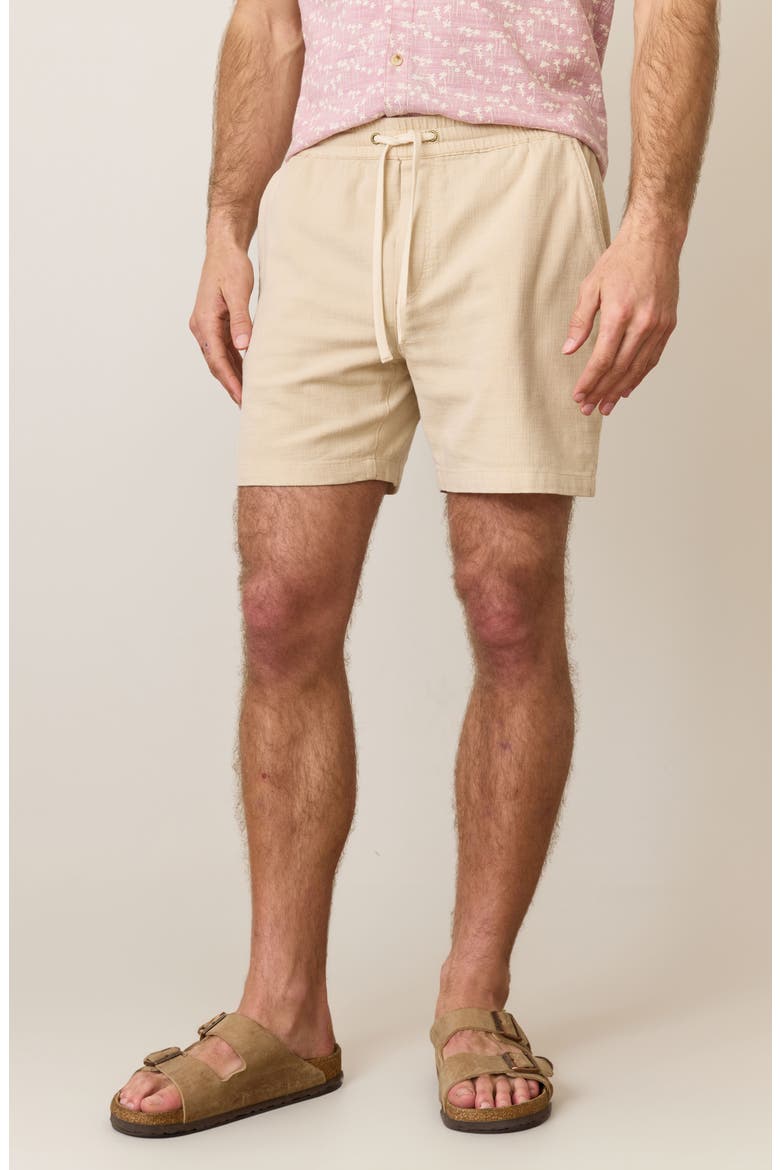 Saturday 6-Inch Drawstring Beach Shorts, Main, color, SAND