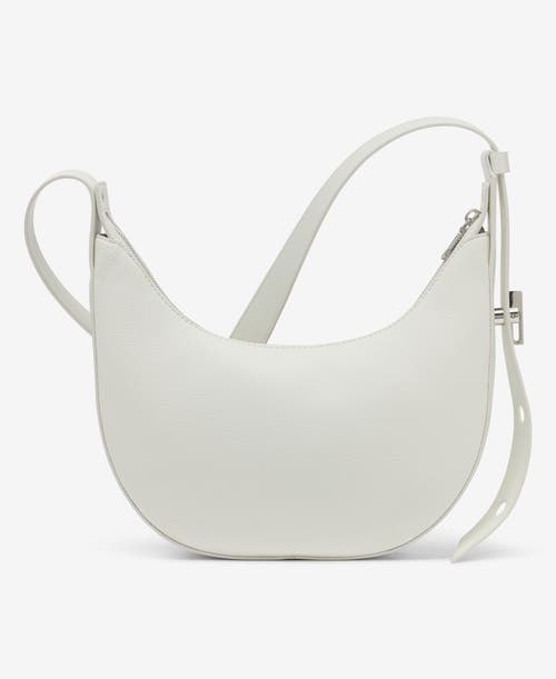Dkny Bleeker Small Leather Crossbody In Optic White