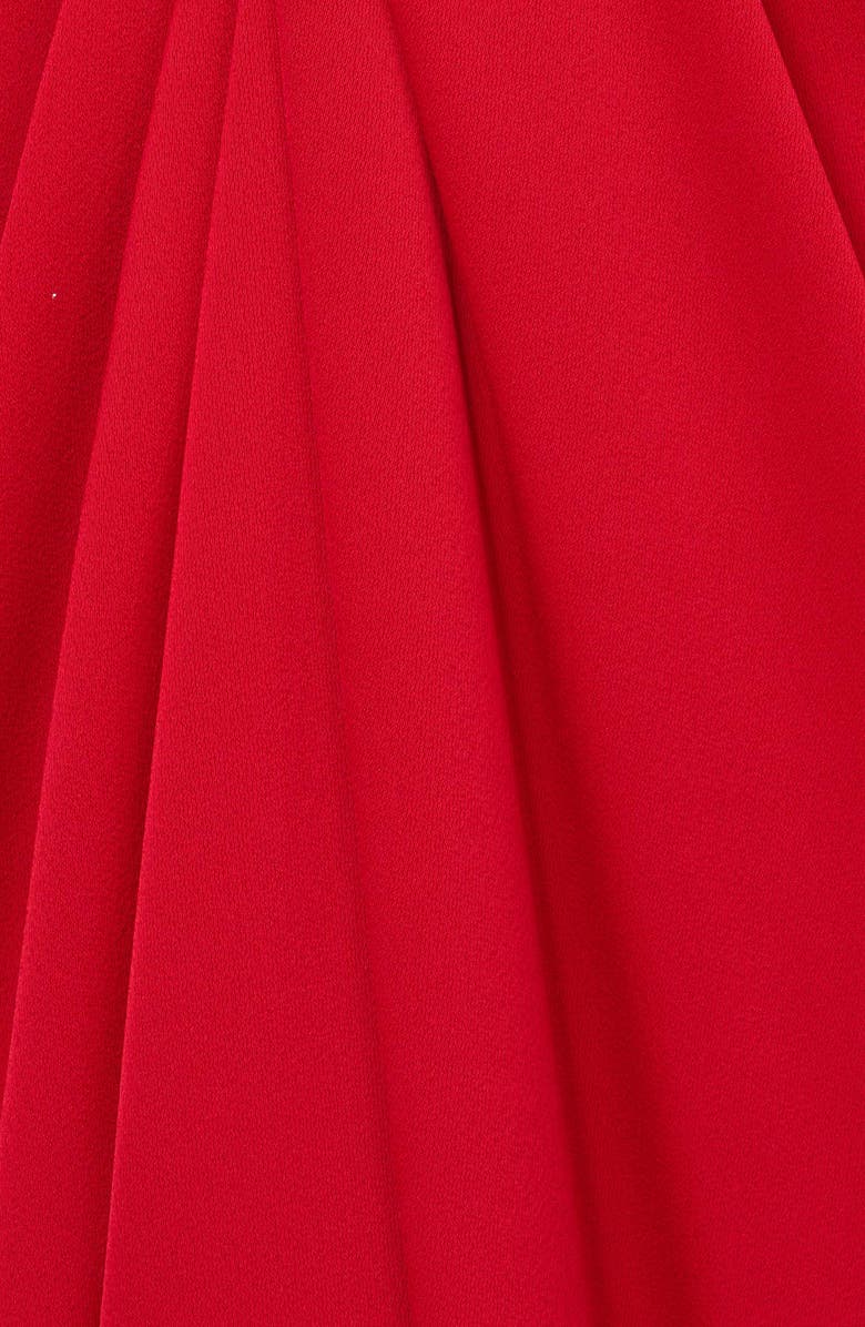 Aidan Mattox Crepe Back Satin Midi Dress, Alternate, color, Red