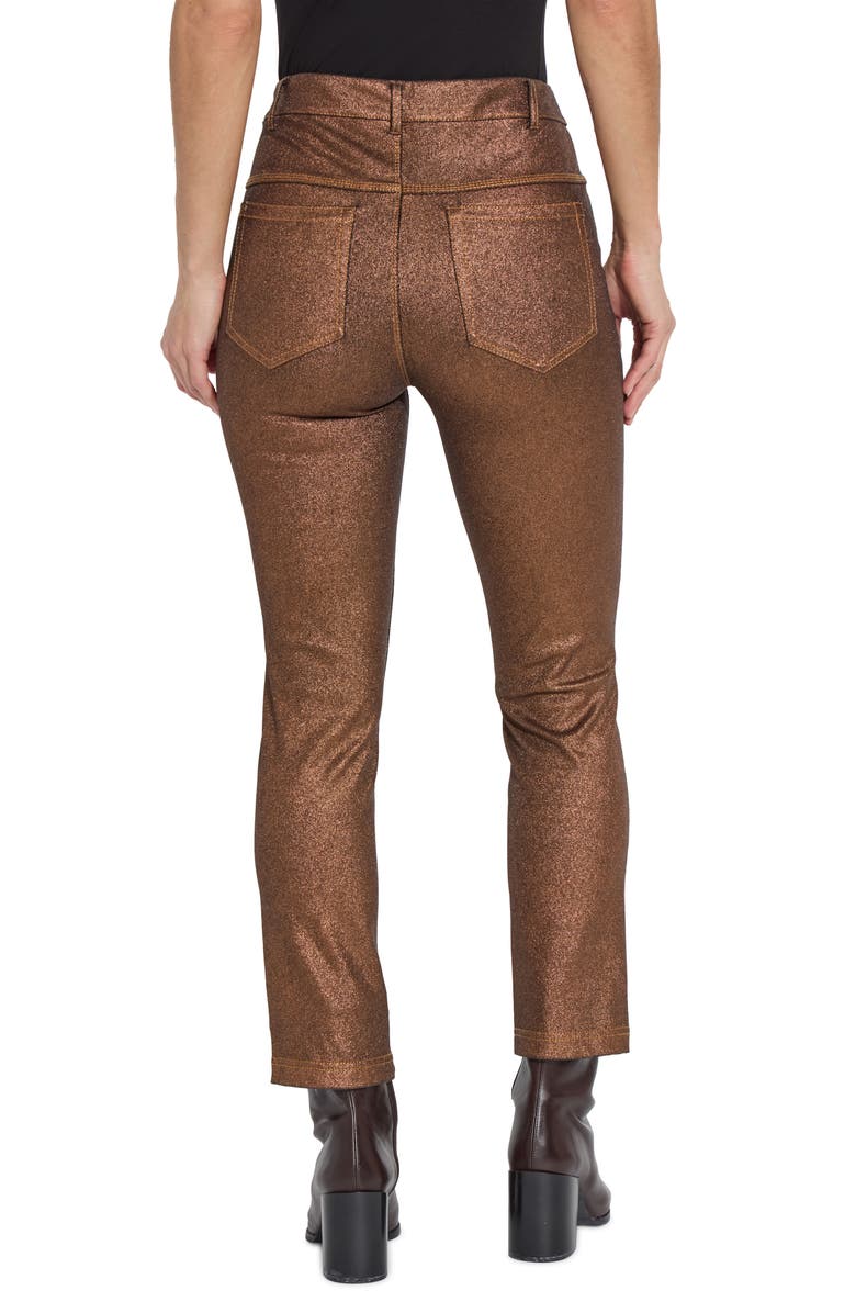 Lysse Metallic Coated Straight Leg Ankle Jeans, Alternate, color,