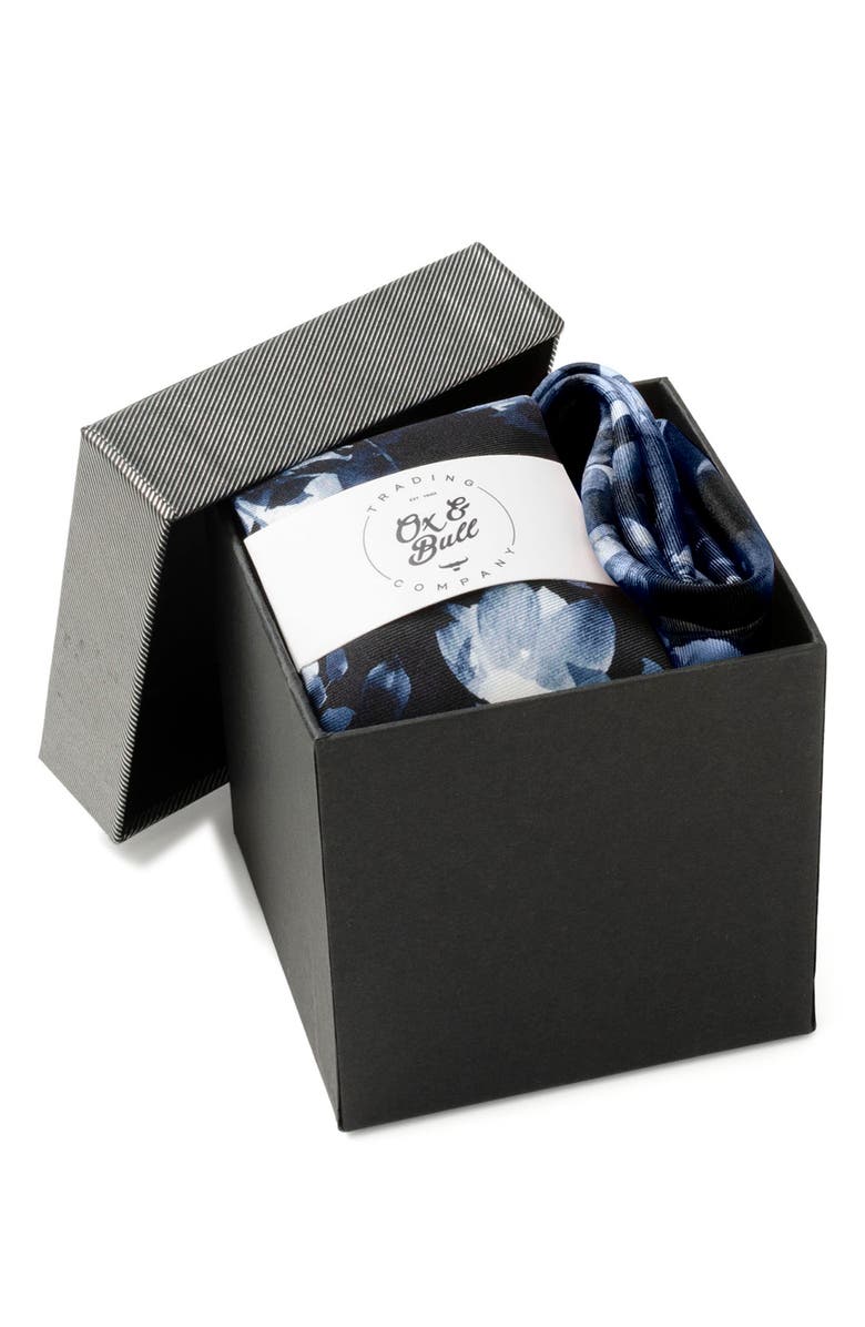 Cufflinks, Inc. Floral Silk Tie & Pocket Square, Alternate, color,