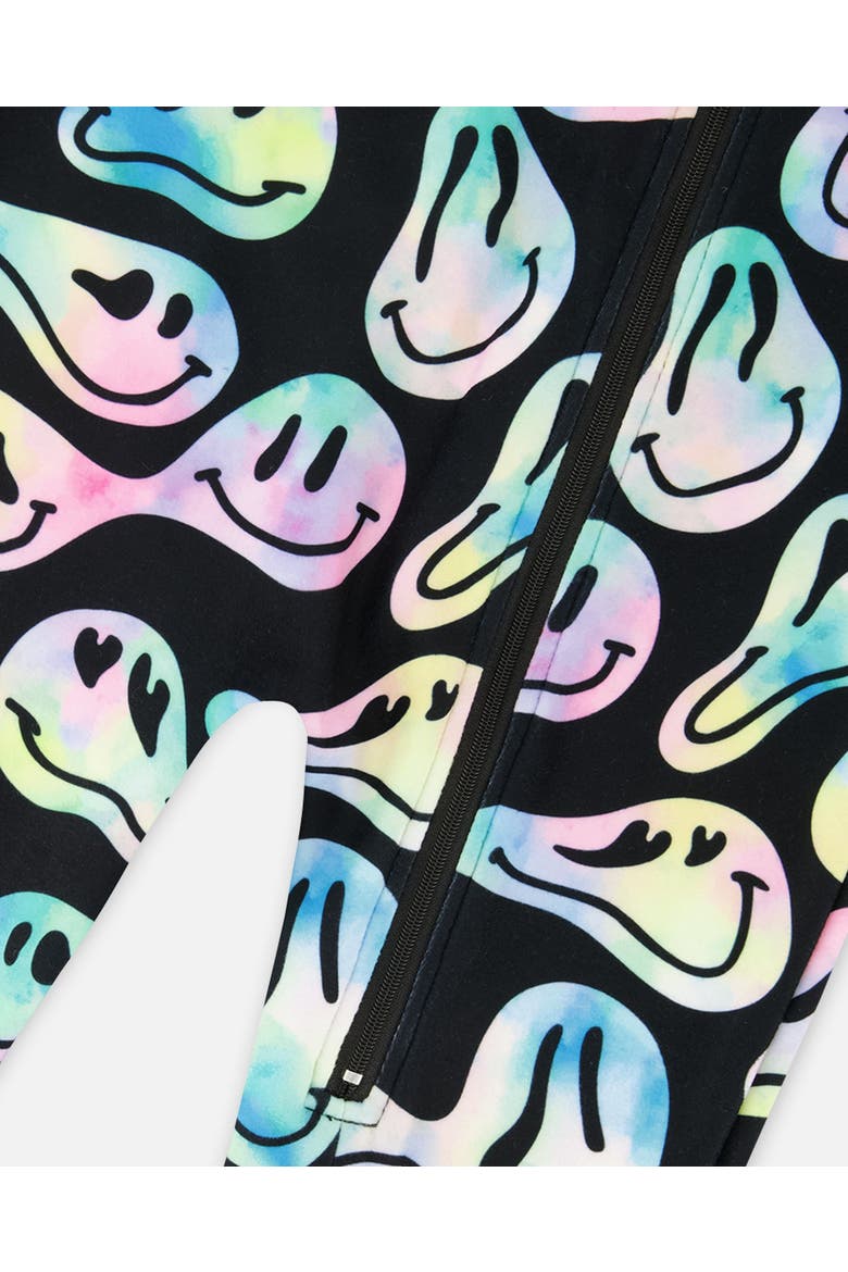 One-Piece Thermal Underwear, Alternate, color, Smiley Face Girl