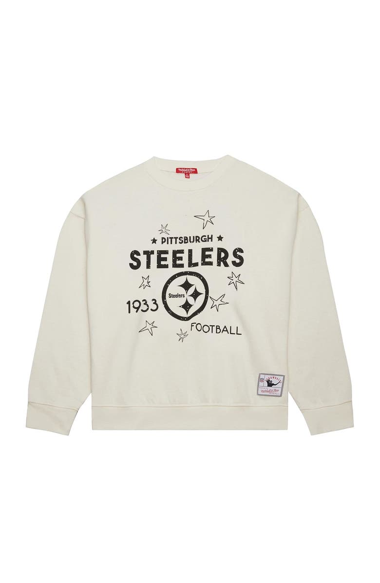Mitchell & Ness Women's Mitchell & Ness Cream Pittsburgh Steelers Plus Size Shooting Star Sweatshirt, Alternate, color, Cream