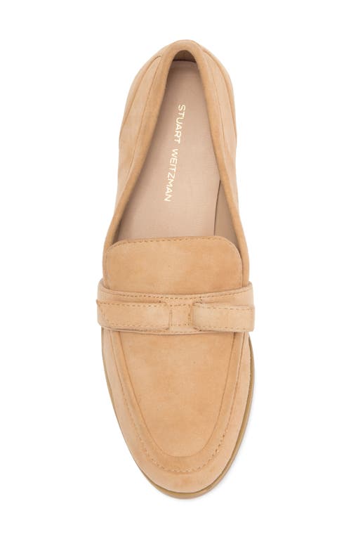 Stuart Weitzman Emma Bow Loafer In Golden Beige