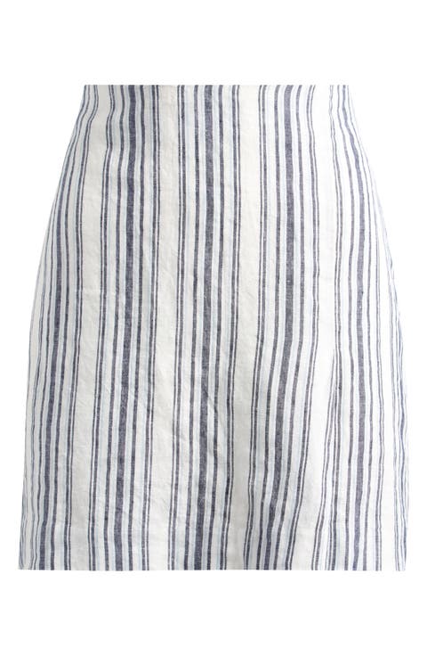 Stripe Linen Skirt