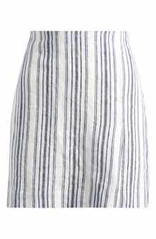 Madewell Stripe Linen Skirt