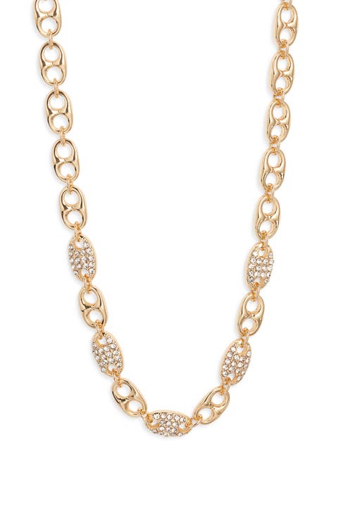 Pave Link Collar Necklace