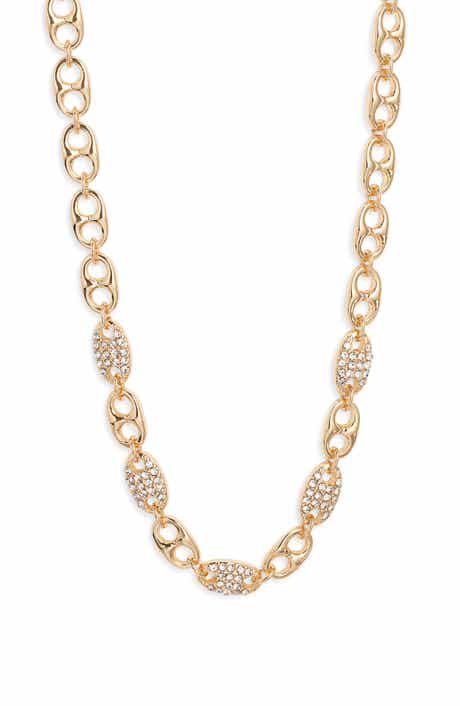 Nordstrom Pave Link Collar Necklace
