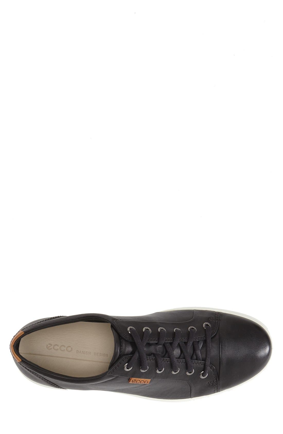 ECCO Soft 7 Lace-Up Sneaker, Alternate, color, Black Leather