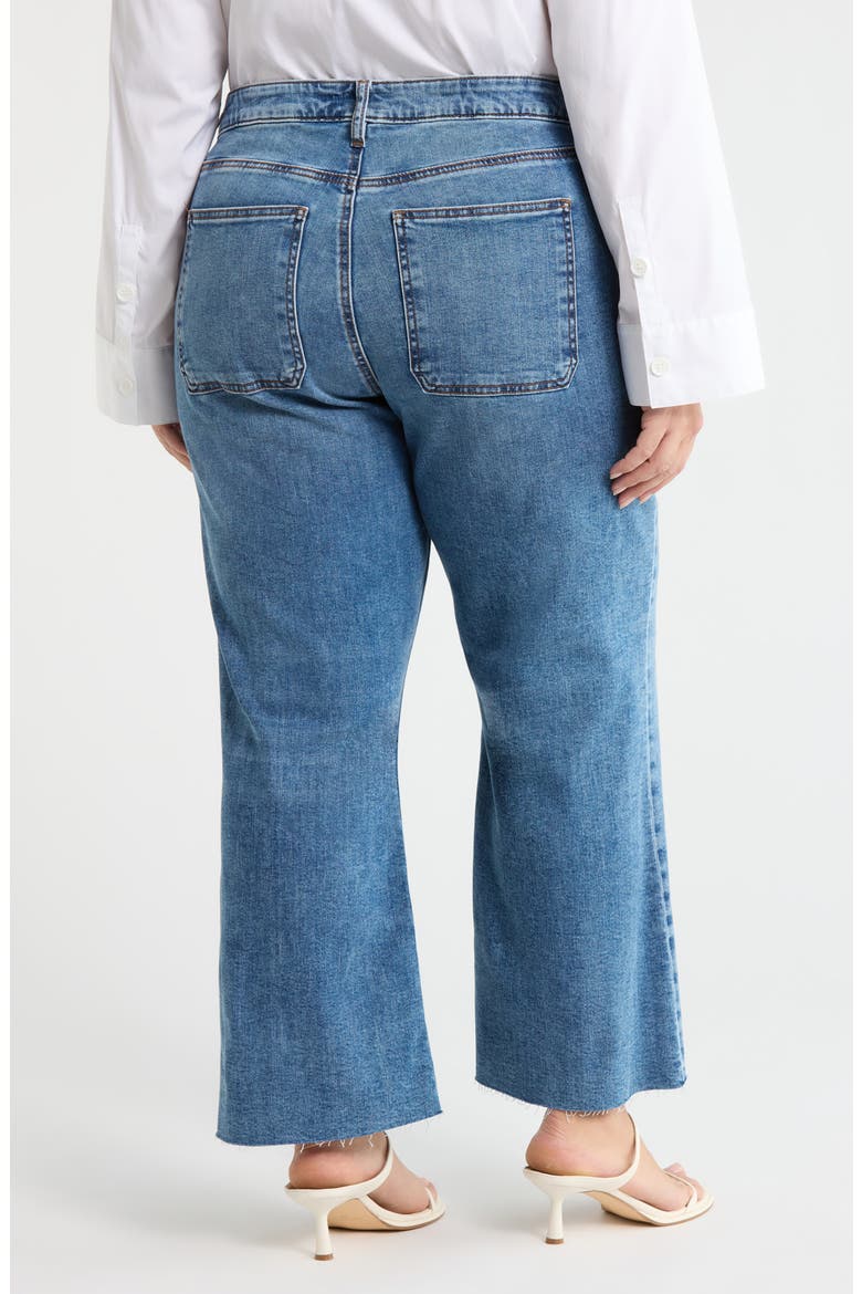 Meg Raw Hem High Waist Ankle Wide Leg Jeans, Alternate, color, SUCCESS