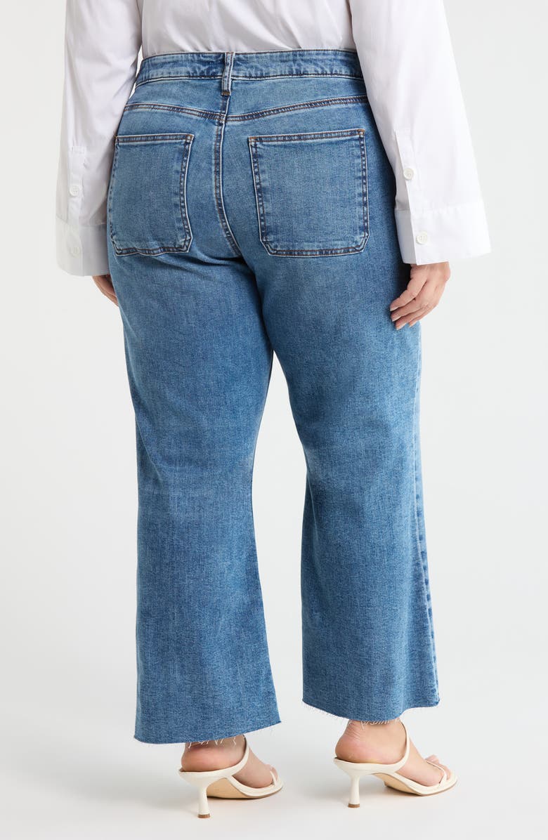 KUT from the Kloth Meg Raw Hem High Waist Ankle Wide Leg Jeans, Alternate, color, Success