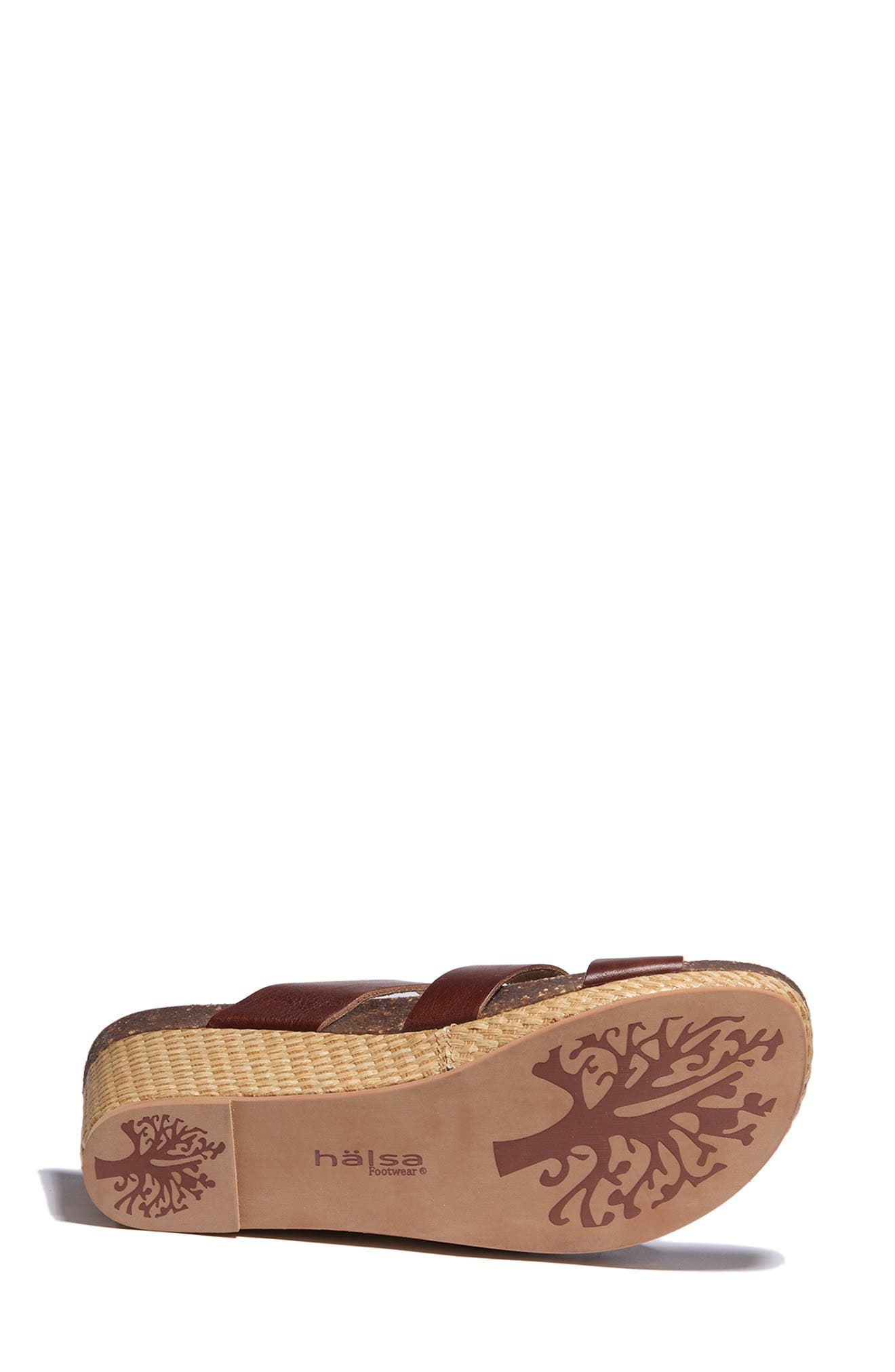Genoa Wedge Sandal, Alternate, color, DARK BROWN