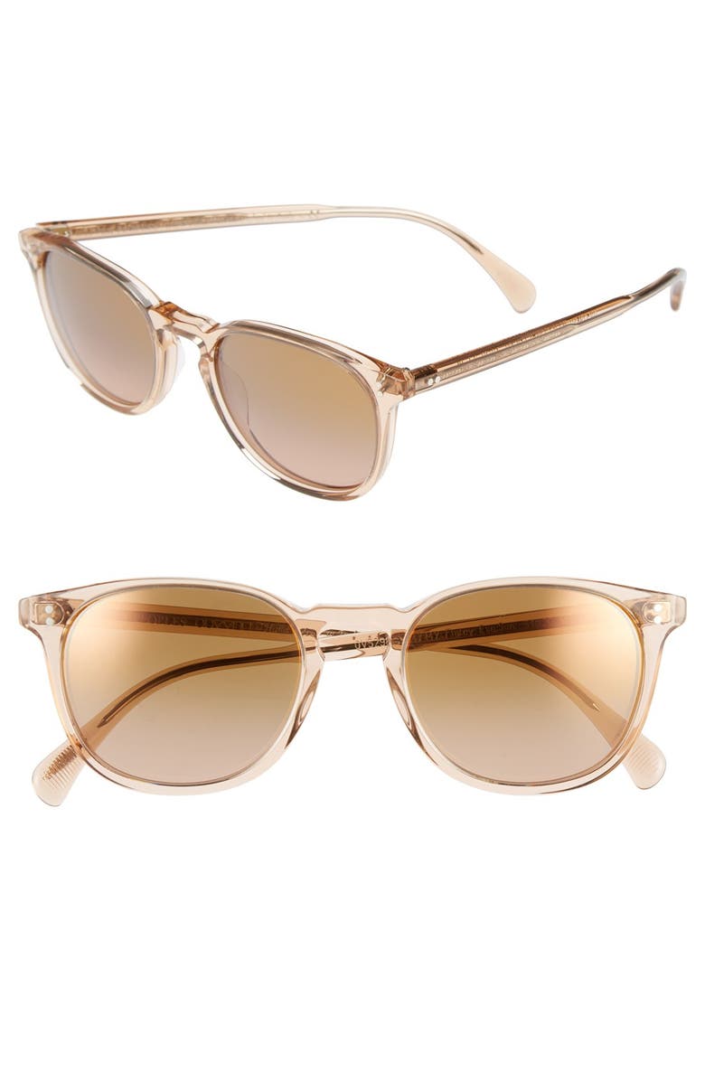 Oliver Peoples 'Finley' 51mm Retro Sunglasses, Main, color, Pink/ Rose Mirror