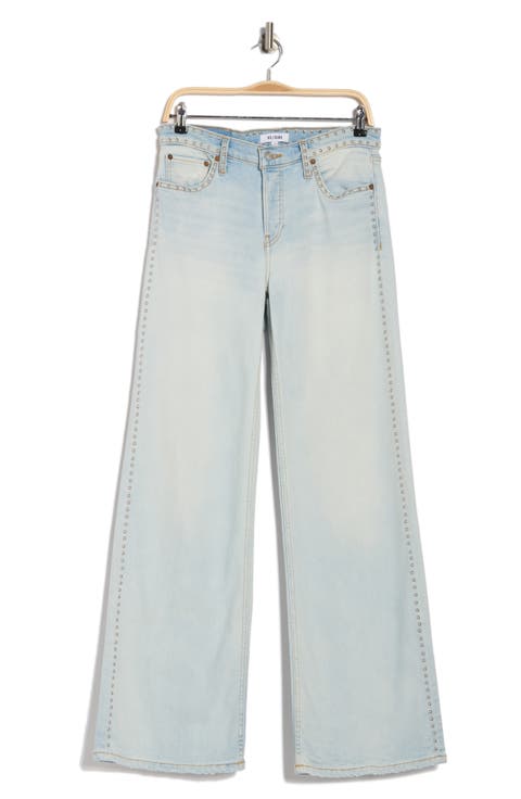 Studded Mid Rise Wide Leg Jeans (Acque Stud)