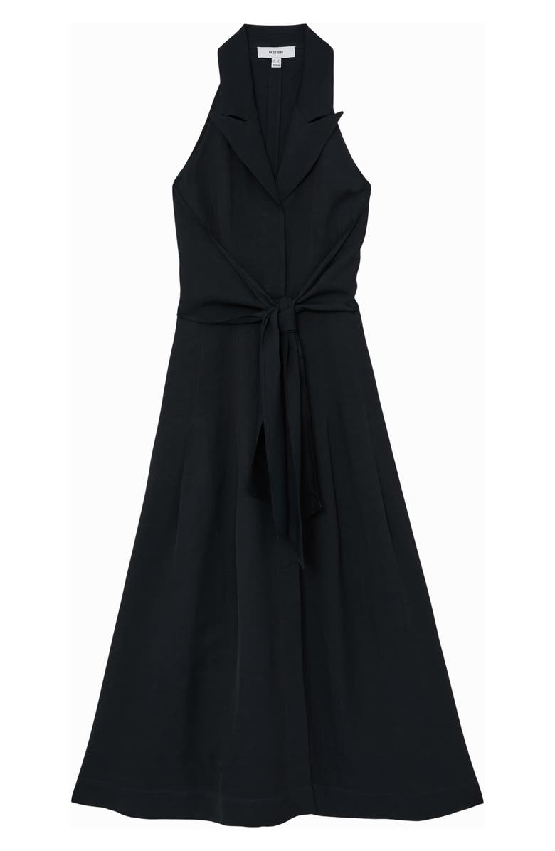 Reiss Tor Tie Waist Maxi Dress, Alternate, color, Navy