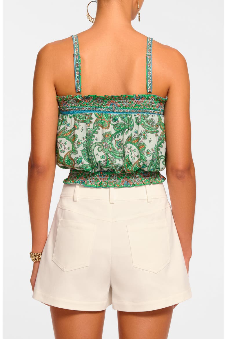 Miley Paisley Crop Camisole, Alternate, color, BRIGHT PALM PATCHWORK