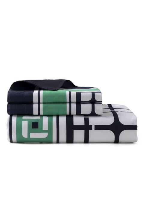 Framed Print Broken Cotton Duvet Cover & Sham Set