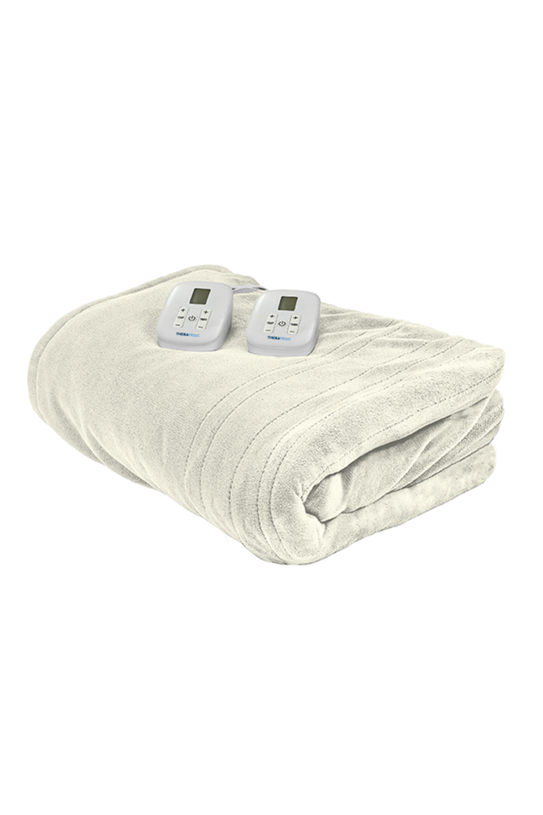 100" x 90" Ivory King Heated Blanket, Main, color, Ivory