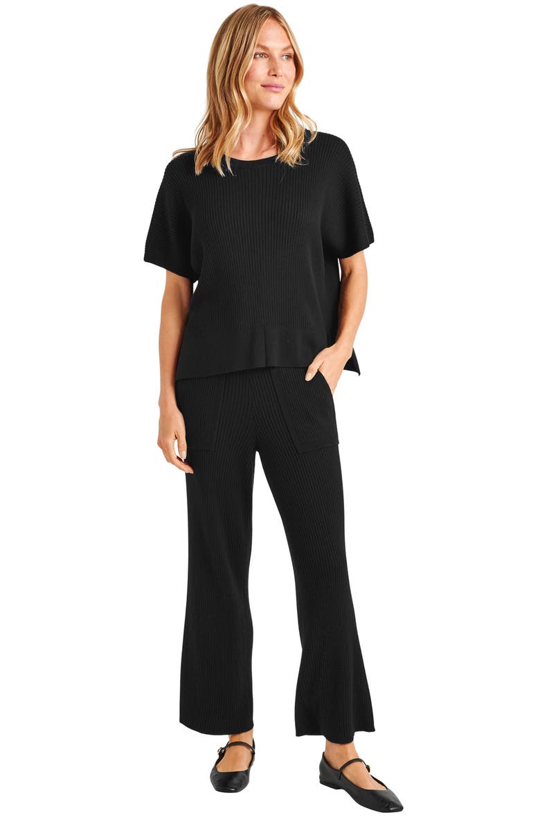 Splendid Georgie Short Sleeve Rib Sweater, Alternate, color, 