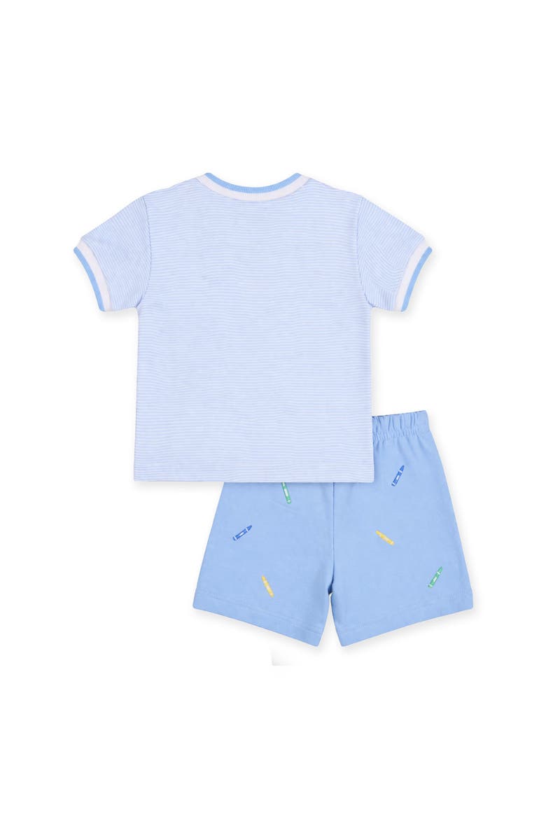 Knit Short Set With School Supplies, Alternate, color, Blue/White