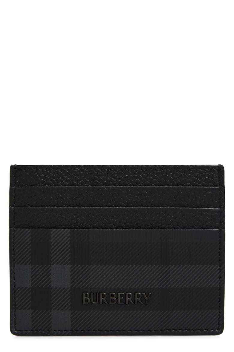 Sandon Check Tall Card Case, Main, color, IRON