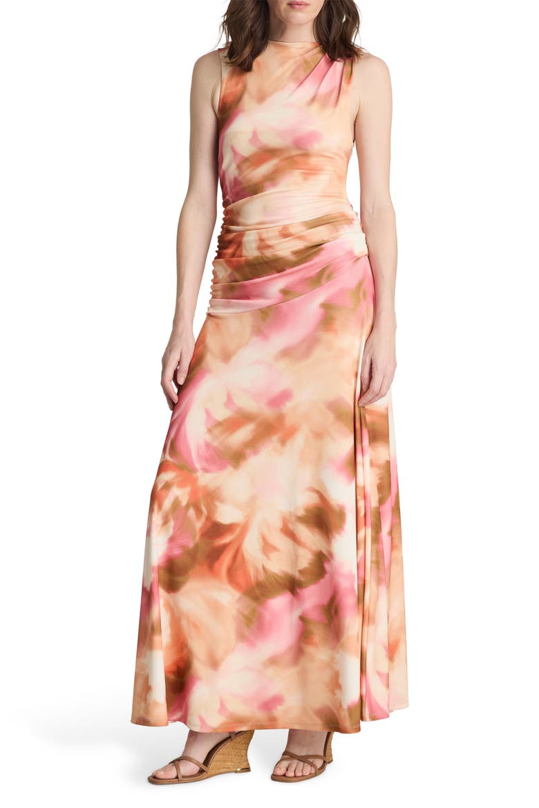 Asymmetrical Maxi Dress, Main, color, TANGO MULTI