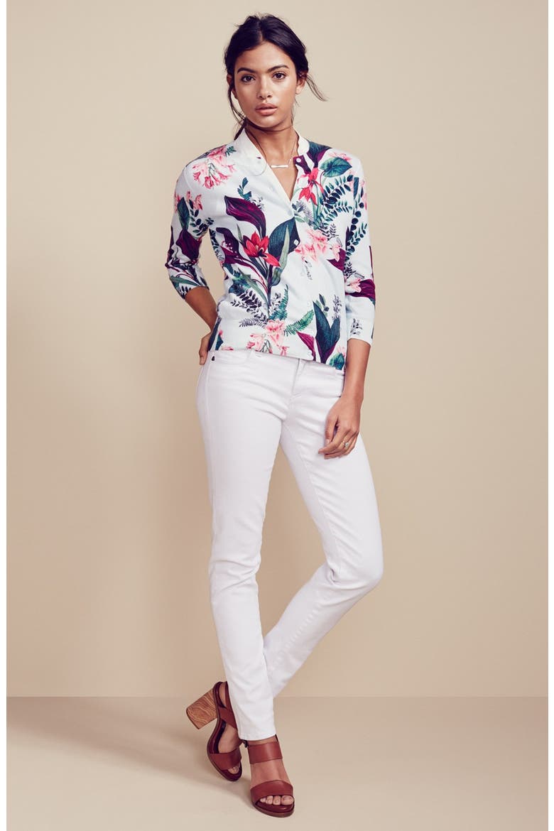 'Diana' Skinny Jeans, Alternate, color, WHITE
