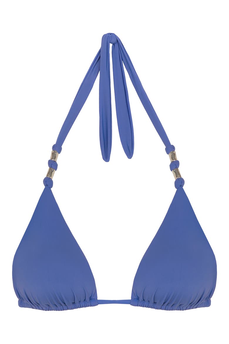Paula Triangle Bikini Top, Alternate, color, BLUE