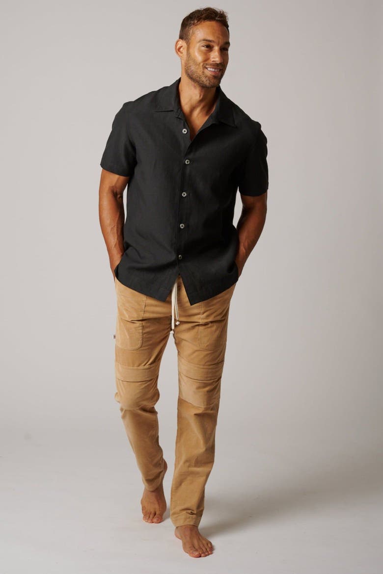 Cabana Button Up, Alternate, color, Matte Black