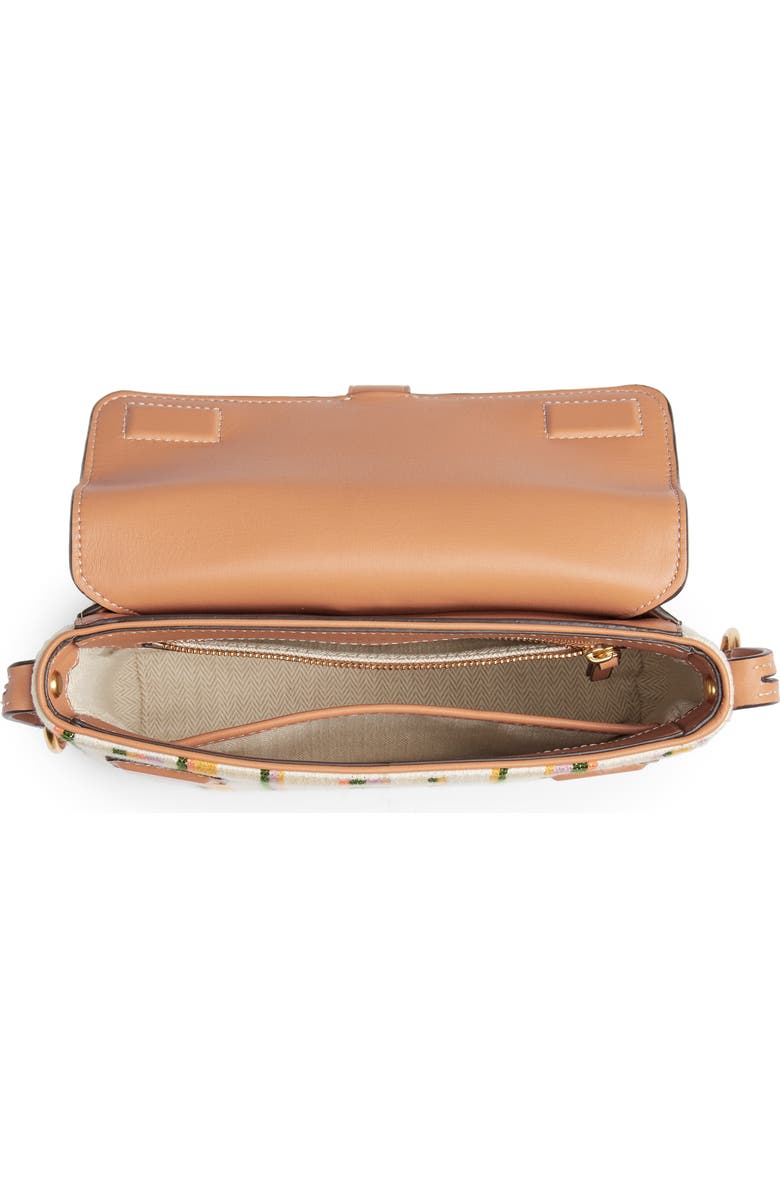 Tory Burch Miller Stripe Crossbody Bag, Alternate, color, Striped Plaid Double Weave