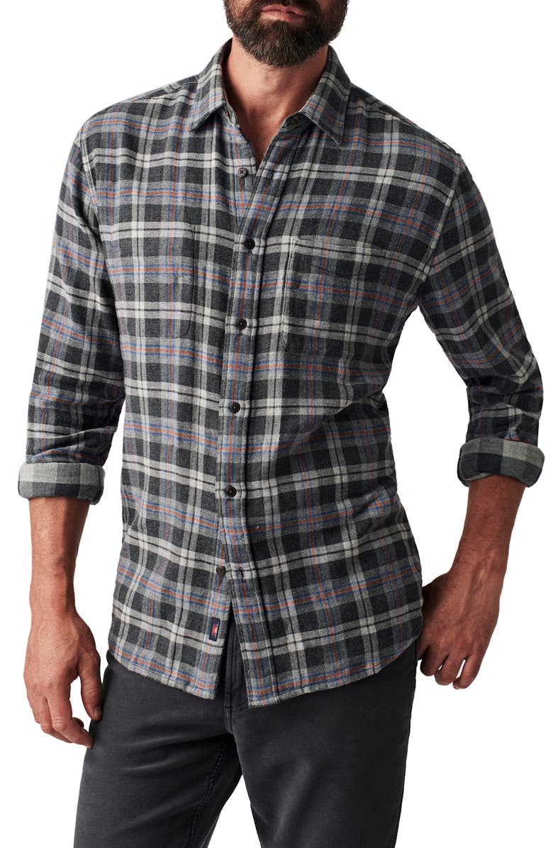 Faherty The REversible Plaid Organic Cotton Button-Up Shirt, Main, color,
