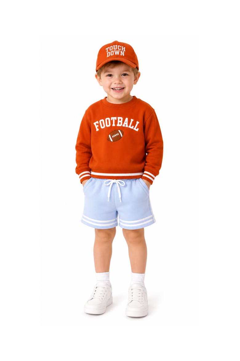 Football Crewneck Sweatshirt, Alternate, color, Burnt Orange