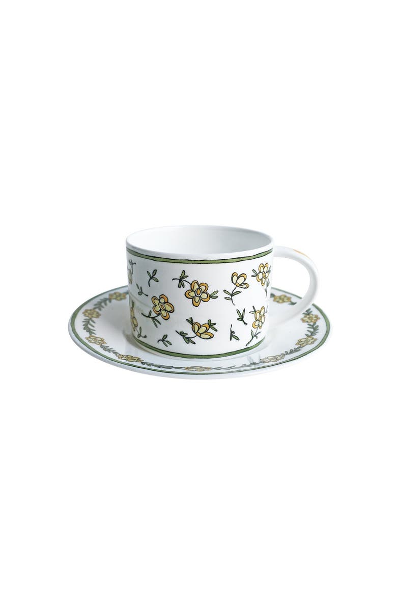 Heritage Daisy Chain Cup and Saucer, Main, color, Multi