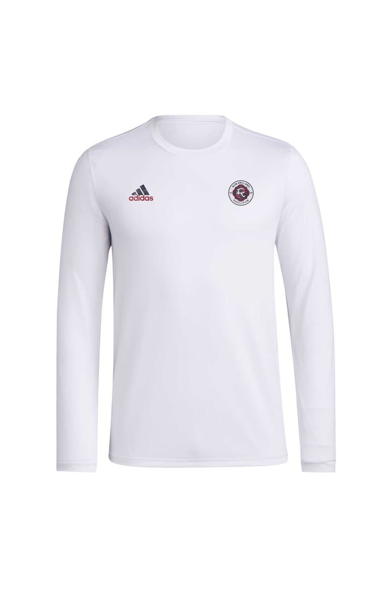 Men's adidas White New England Revolution Local Stoic Long Sleeve T-Shirt, Alternate, color, White