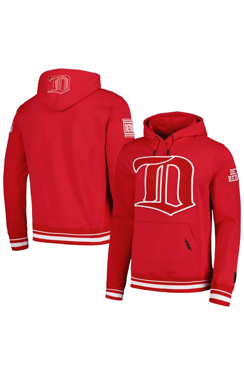 PRO STANDARD Men's Pro Standard Red Detroit Red Wings Retro Classic Fleece Pullover Hoodie, Alternate, color,