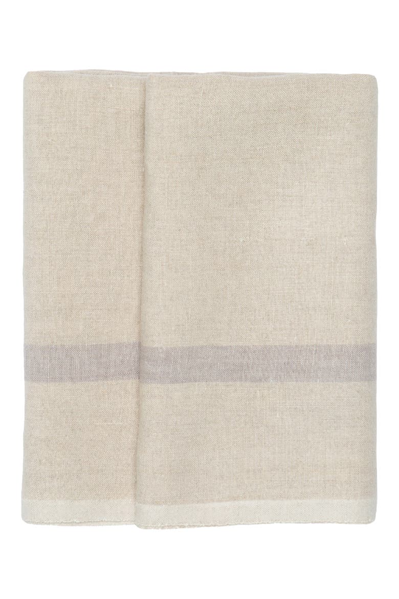 Set of 2 Laundered Linen Tea Towels, Alternate, color, NATURAL/GREY