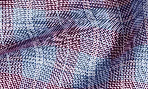 David Donahue Trim Fit Exploded Check Cotton Dress Shirt In Multi